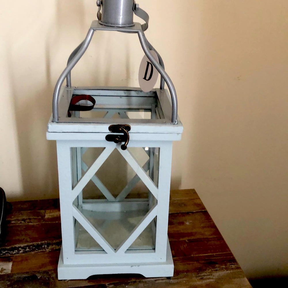 Wood and glass candleholder